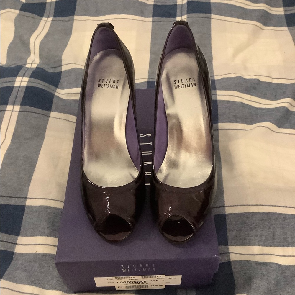 Stuart Weitzman Patent Leather peeptoes